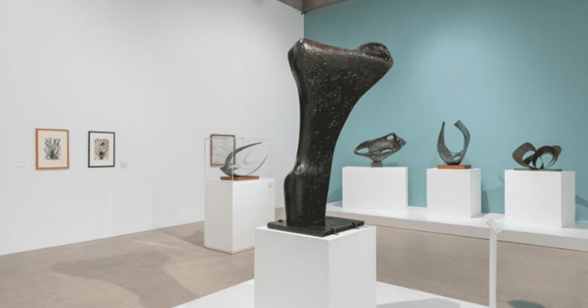An exhibition of over 50 sculptures by Barbara Hepworth is on display