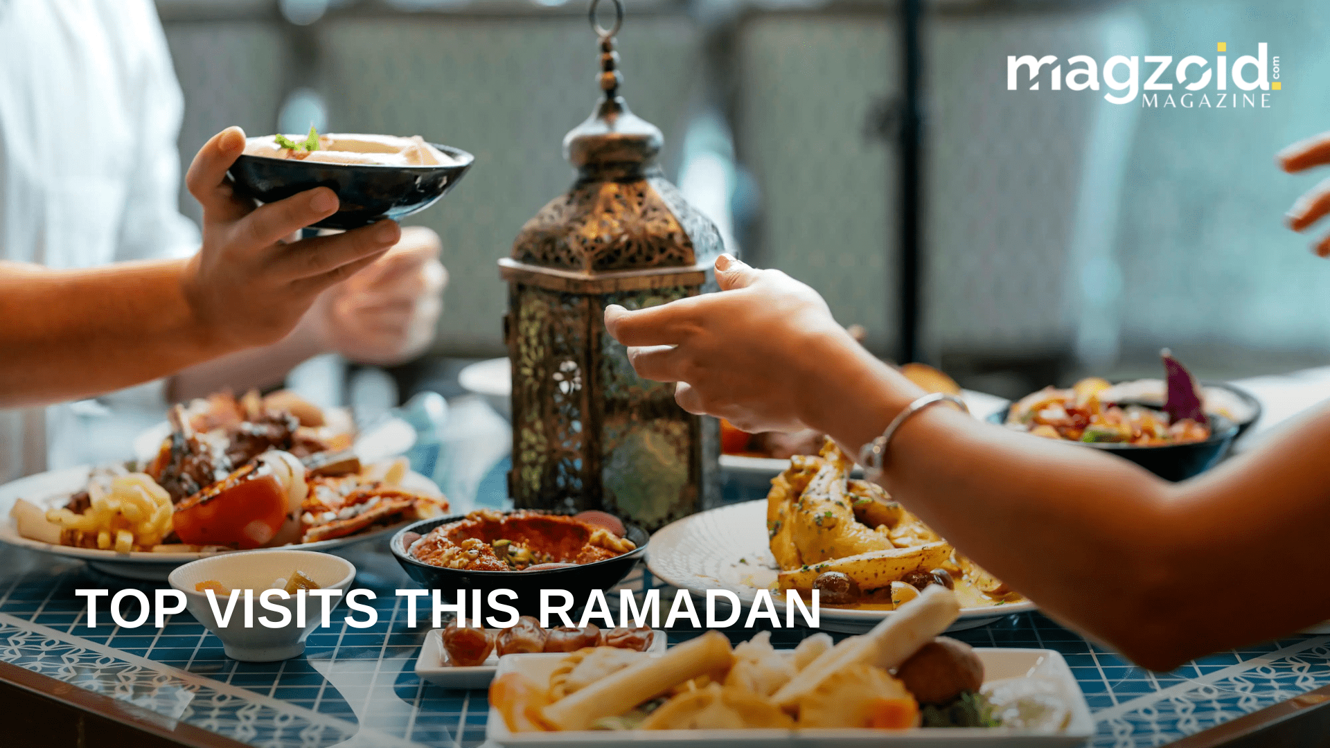 Ramadan Kareem - Traditional Sunset Feast Inspiring Stock Image