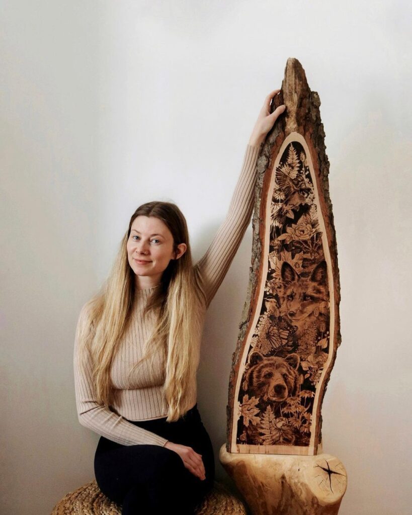 Image of Court O'Reilly, a self-taught woodburning artist