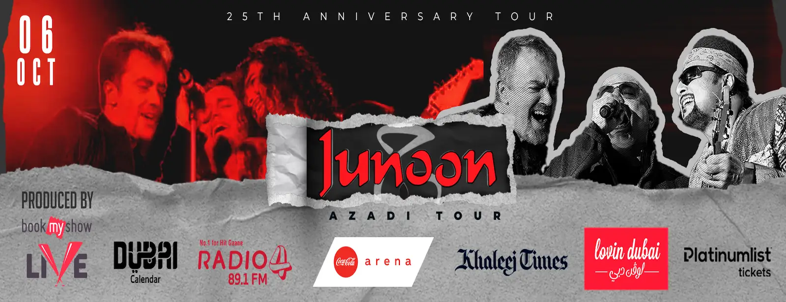 Junoon at the 'Azadi Tour' in Dubai