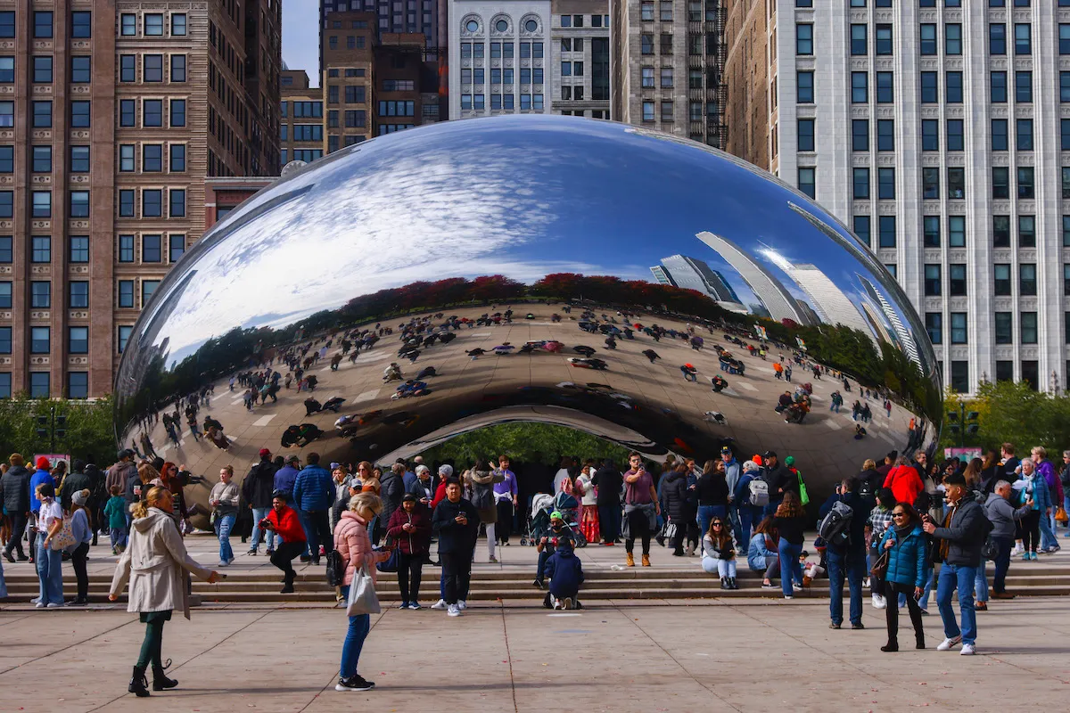 Chicago Illinois Millennium Park The Bean Sculpture At, 45% OFF