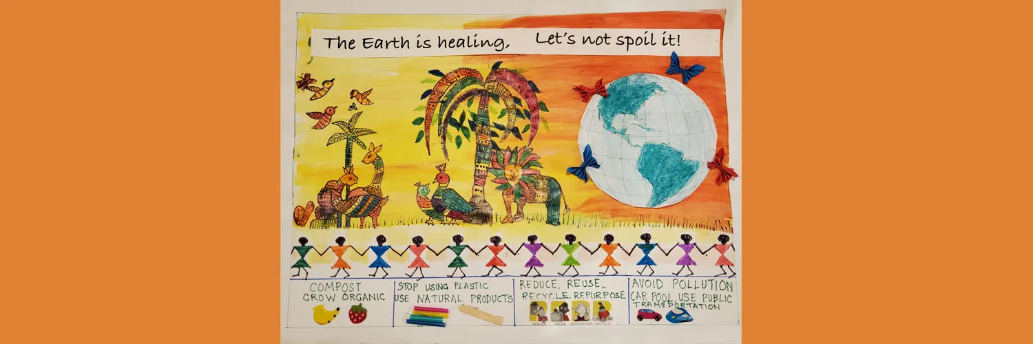 creative painting on earth day        <h3 class=
