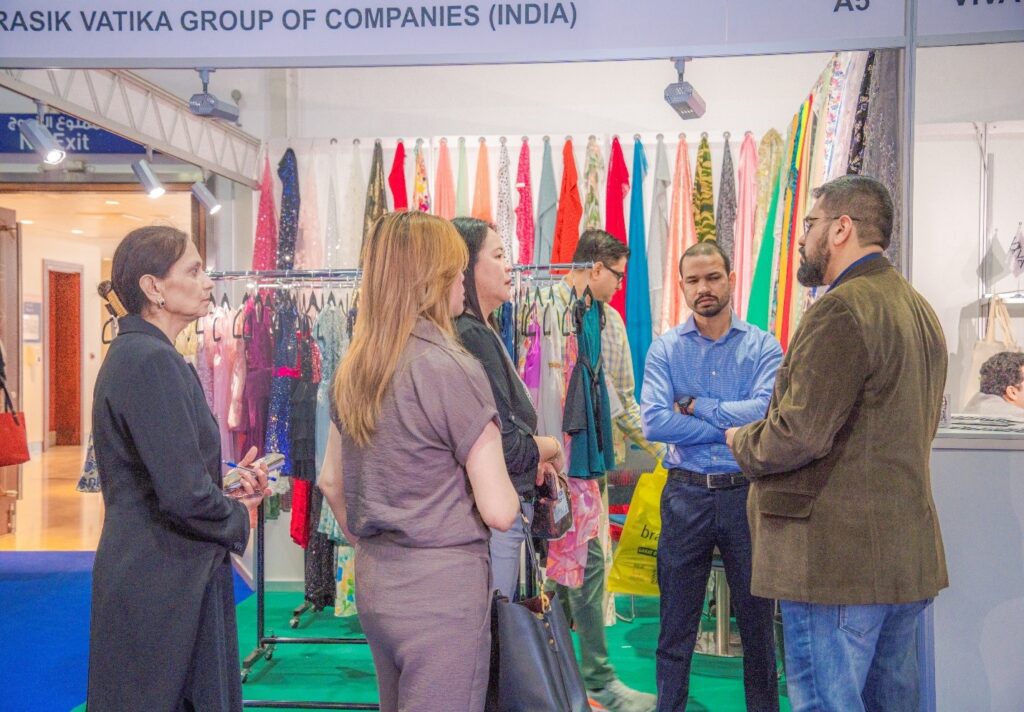 A picture of the International Apparel & Textile Fair venue.