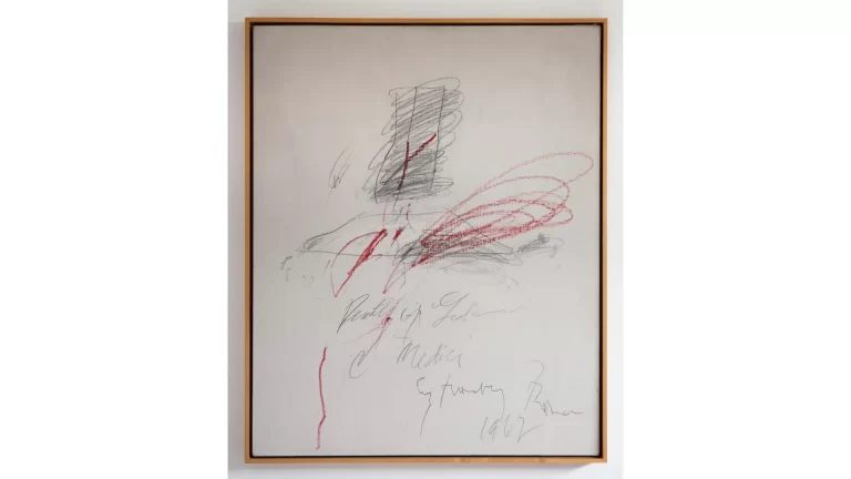 Illustration of Cy Twombly’s 1962 canvas 'Death of Giuliano de Medici' from the Tamotsu Yagi Collection.