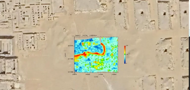 Archaeologists using ground-penetrating radar to uncover hidden structure near Giza Pyramids